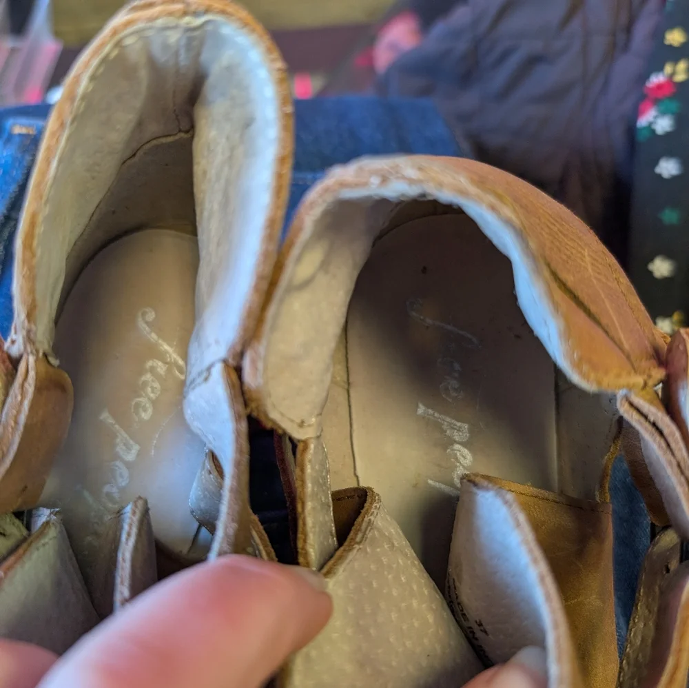 Free People Brown Leather Ankle Boots - Picture 3 of 4